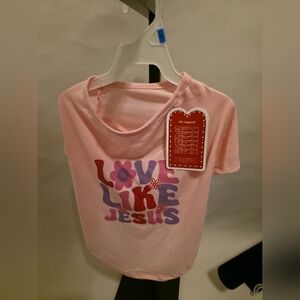Pink 'Love Like Jesus' Pet Shirt MEDIUM